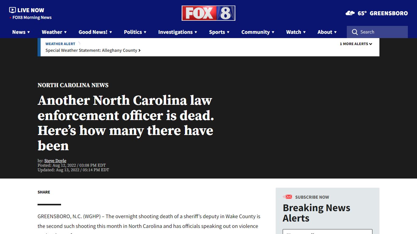 Another North Carolina law enforcement officer is dead. Here's how many ...