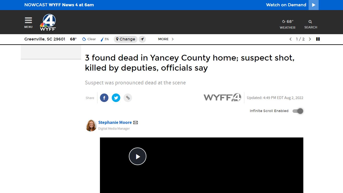 North Carolina: 3 found dead in home, suspect killed